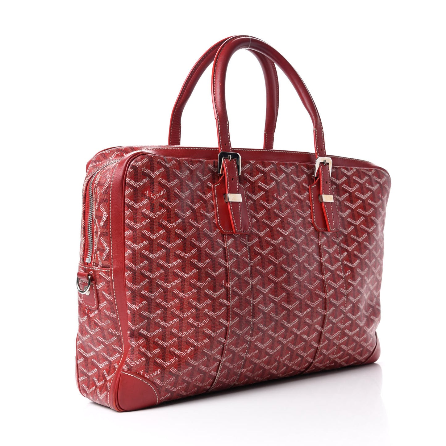 Goyardine Ambassade MM Briefcase Red