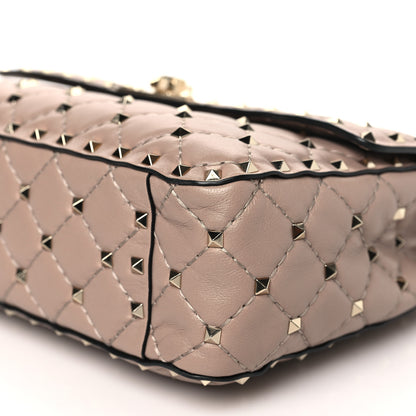 Valentino Garavani Lambskin Medium Rockstud Spike Shoulder Bag Poudre 9 of 9