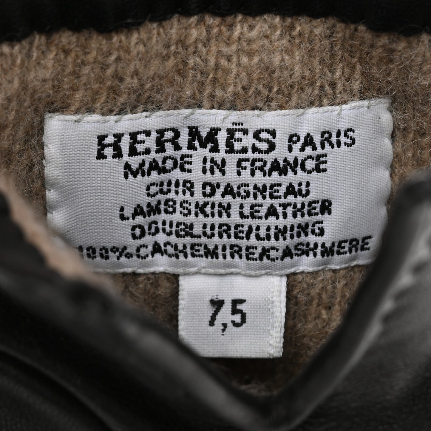 Lambskin Soya Kelly Lock Gloves 7.5 Black
