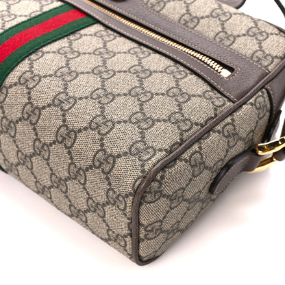 Gucci GG Supreme Monogram Web Small Ophidia Shoulder Bag Brown 11 of 12
