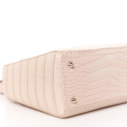 Christian Dior Metallic Alligator Medium Lady Dior Rose 9 of 11