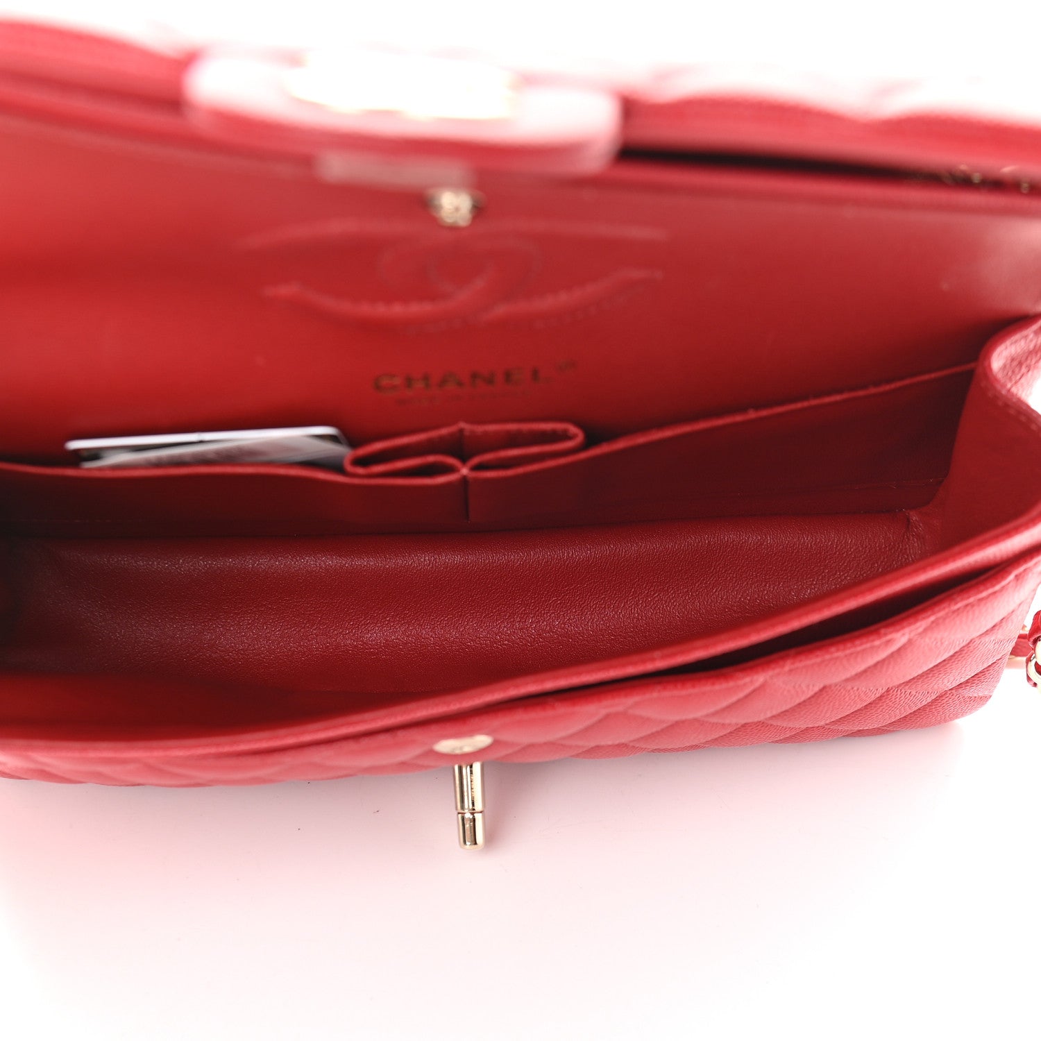 Chanel Caviar Quilted Medium Double Flap Red 5 of 9