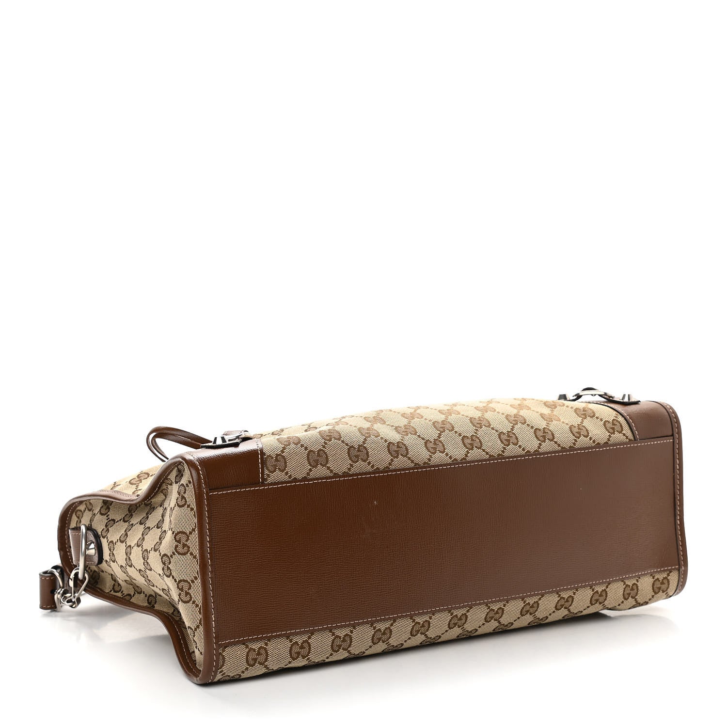 Balenciaga X GUCCI GG Monogram Azalea Calfskin Neo Classic Silver Hardware Medium City Beige Ebony Brown Sugar 4 of 10