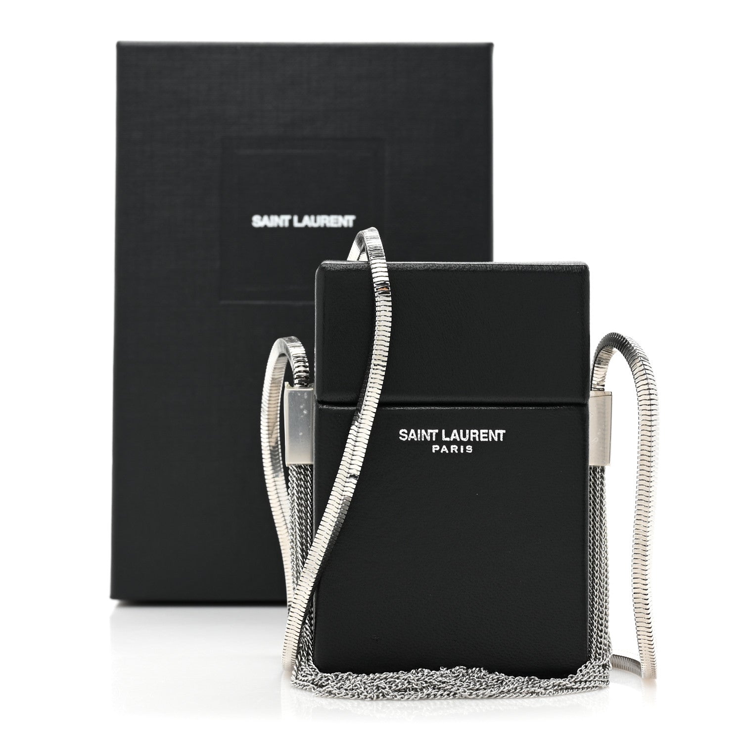 Saint Laurent Lambskin Smoking Box Crossbody Black 8 of 8