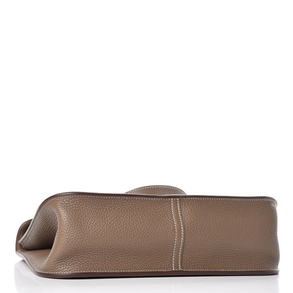 Hermes Taurillon Clemence Halzan 31 GM Etoupe 5 of 8