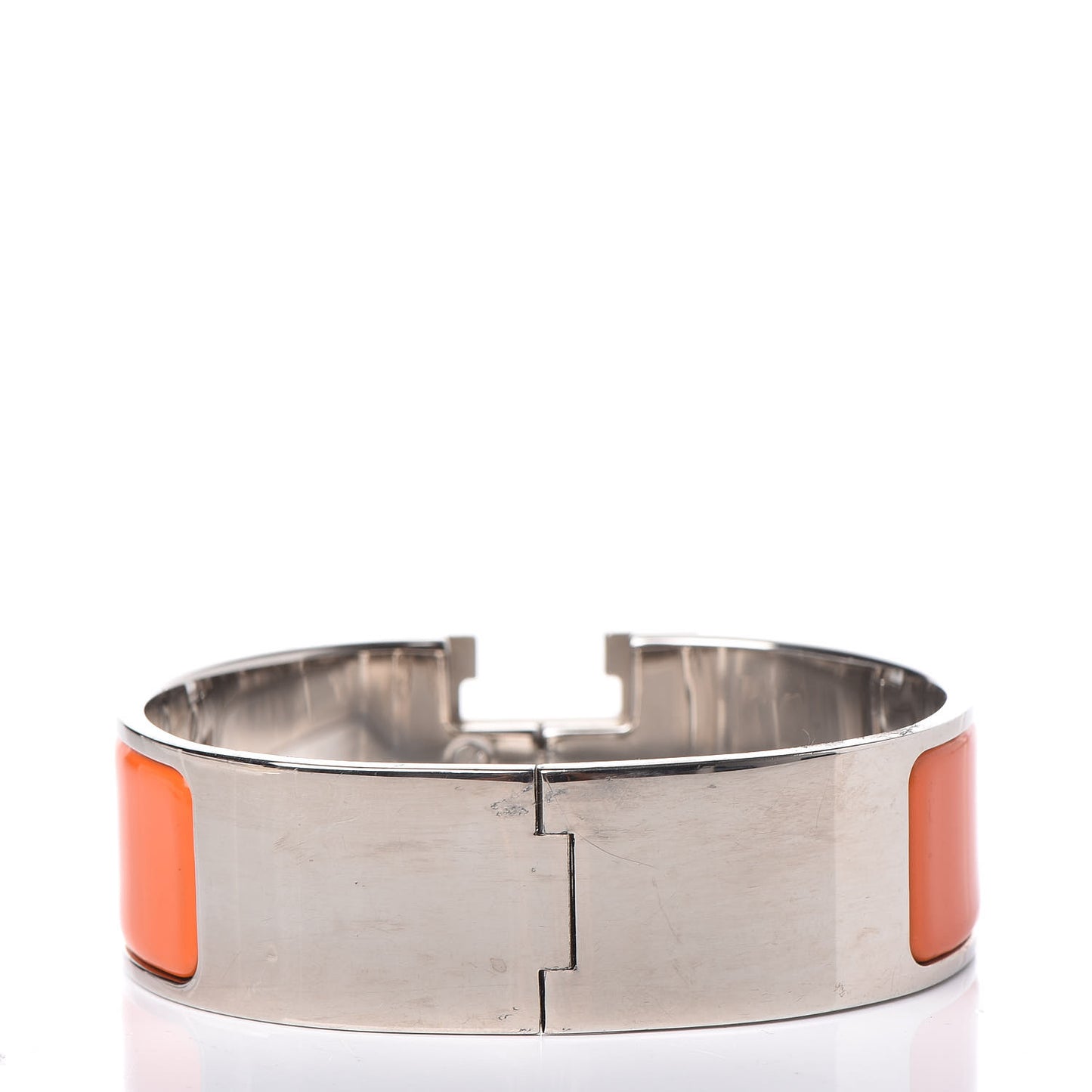 Enamel Wide Clic Clac H Bracelet GM Orange