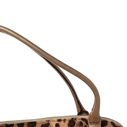 Valentino Garavani Calf Hair Leopard Print Shoulder Bag Gold 24 of 24