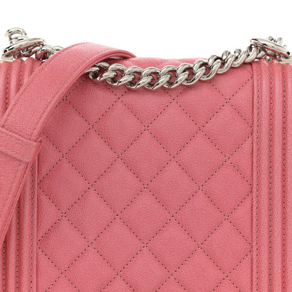 Chanel Caviar Quilted North South Boy Flap Pink 8 of 12
