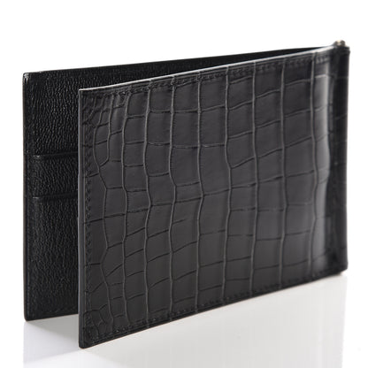Hermes Shiny Alligator Poke Jungle Wallet Black 2 of 8