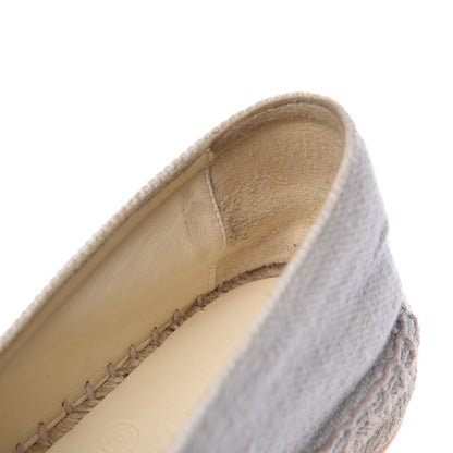 Chanel Linen CC Espadrilles 37 Beige Black 14 of 17