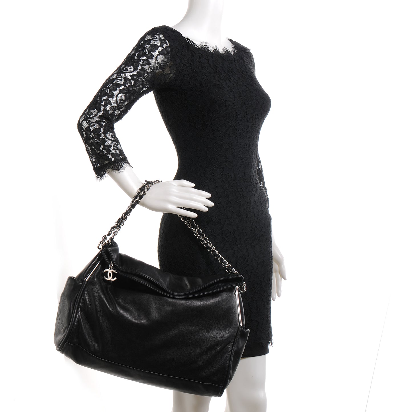 Lambskin Large Ultimate Soft Tote Black