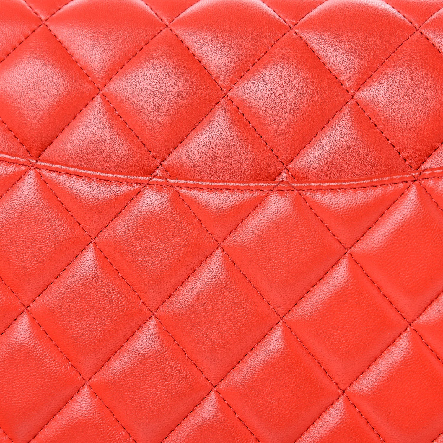 Chanel Lambskin Quilted Jumbo Double Flap Red 13 of 18