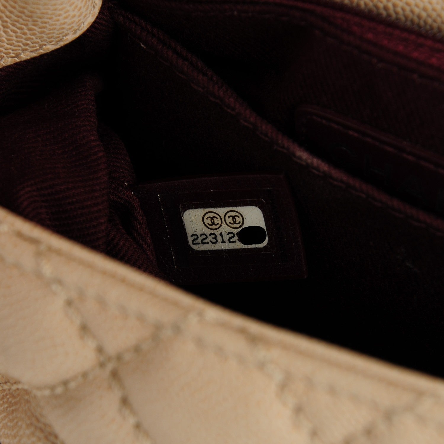 Chanel Caviar Quilted Mini Coco Handle Flap Light Beige 8 of 8