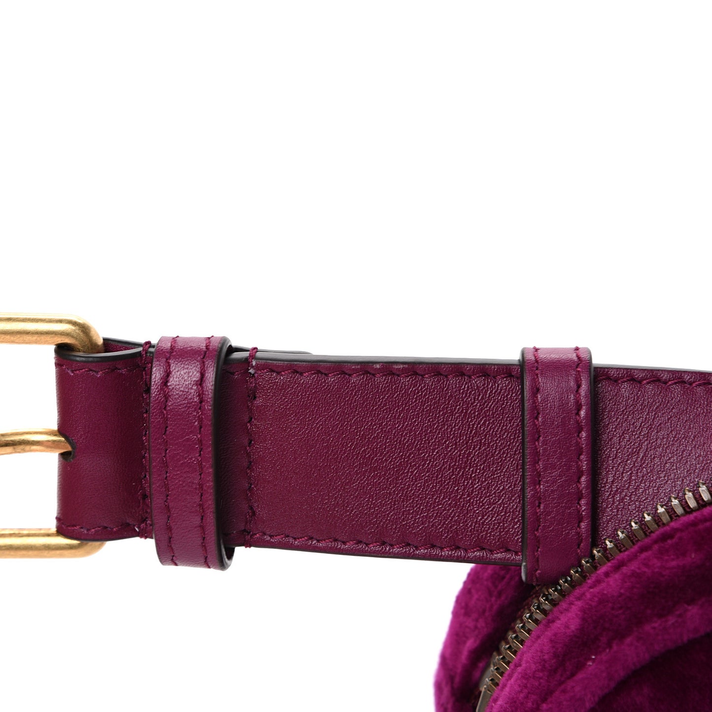 Velvet Matelasse GG Marmont Belt Bag 85 34 Fuchsia Violet Cyclamen