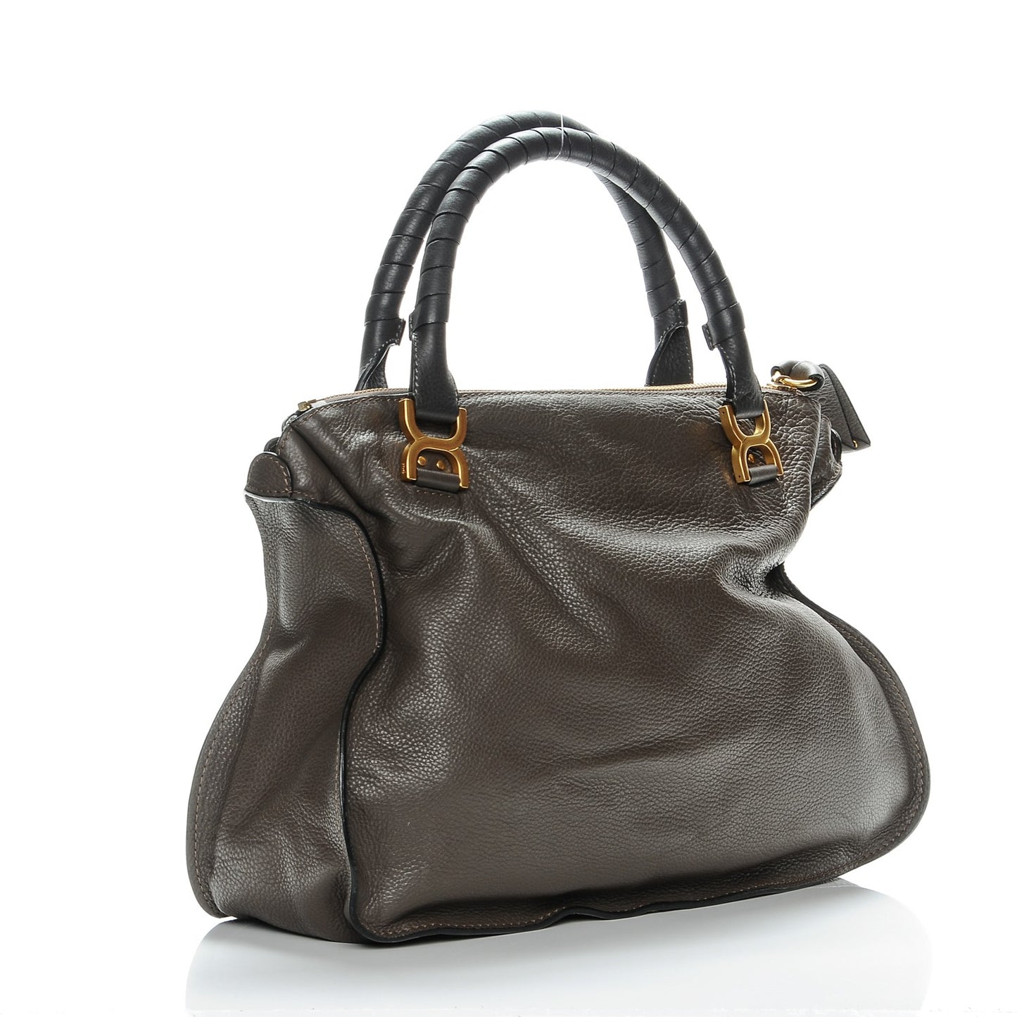 Calfskin Large Marcie Satchel Ash