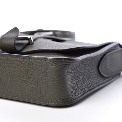 Hermes Taurillon Clemence Steve Pochette Vert De Gris 6 of 9