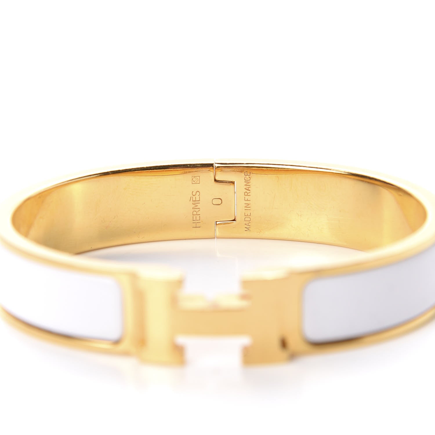 Hermes Enamel Narrow Clic Clac H Bracelet PM White 4 of 8
