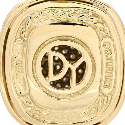 David Yurman 18K Yellow Gold Diamond Pave 20mm Albion Enhancer Pendant 3 of 3