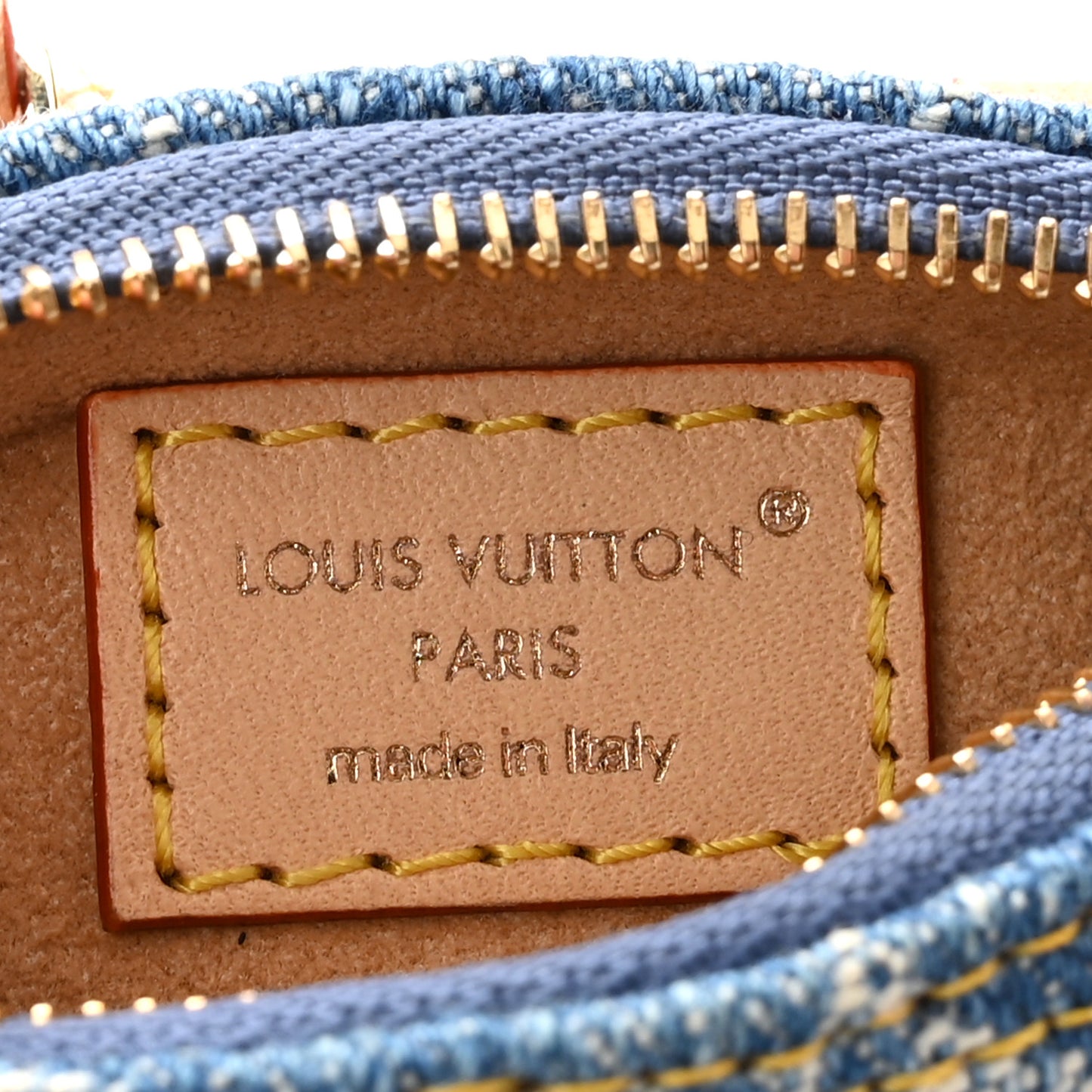 Monogram Micro Speedy Bag Charm Denim Sunset Blue