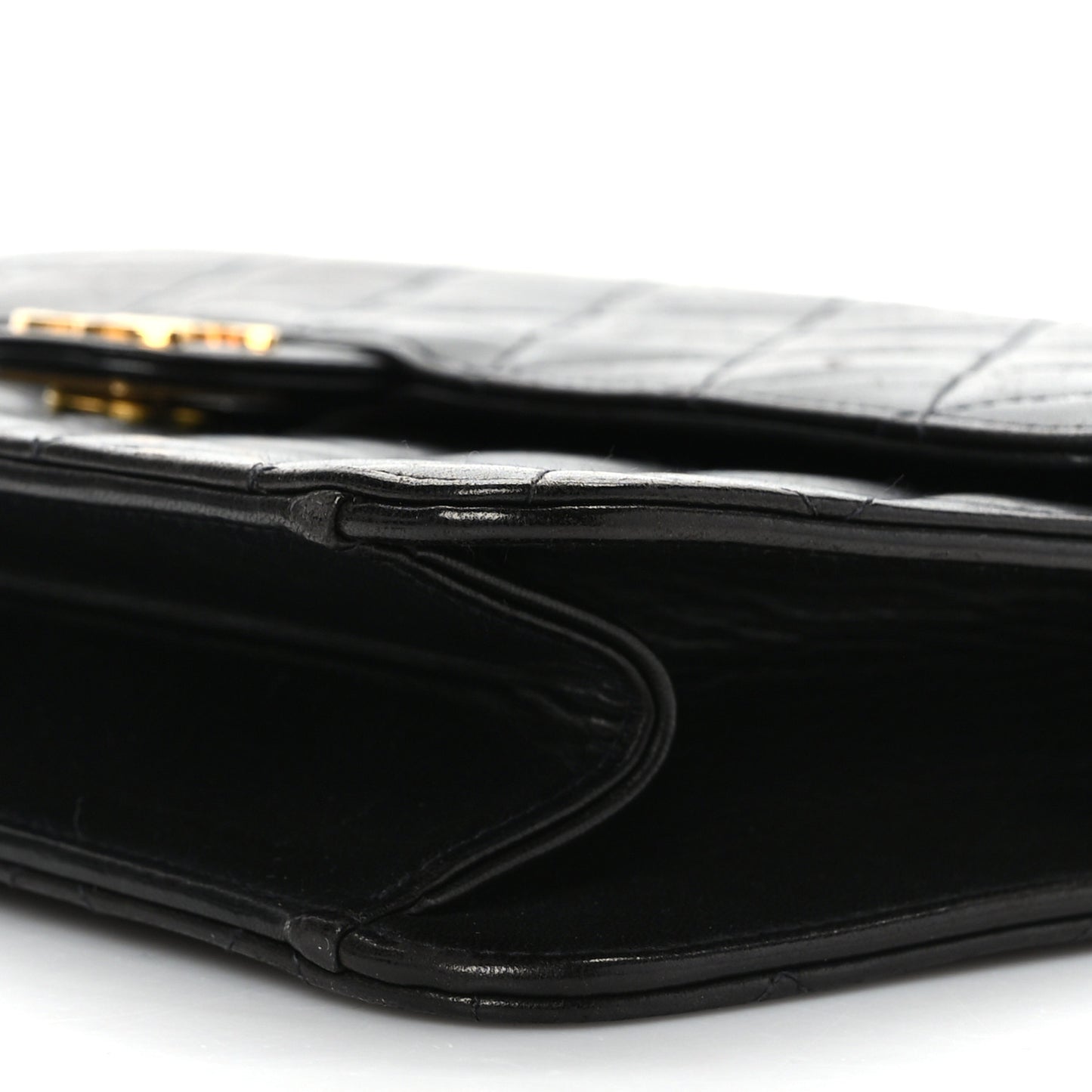 Lambskin Quilted Medium Single Flap Black