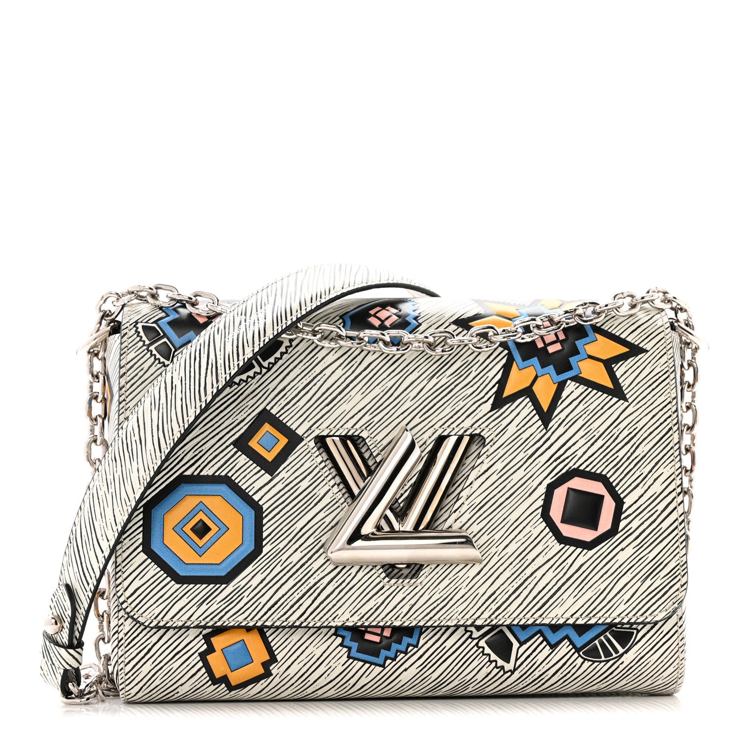 Epi Azteque Twist Shoulder Bag MM White
