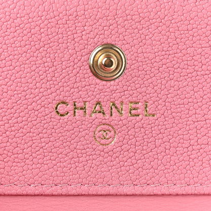 Chanel Caviar Quilted Compact Boy Wallet Pink 7 of 8