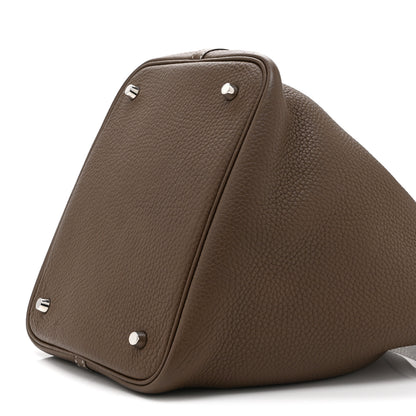 Hermes Taurillon Clemence Picotin Lock 22 MM Etoupe 10 of 10