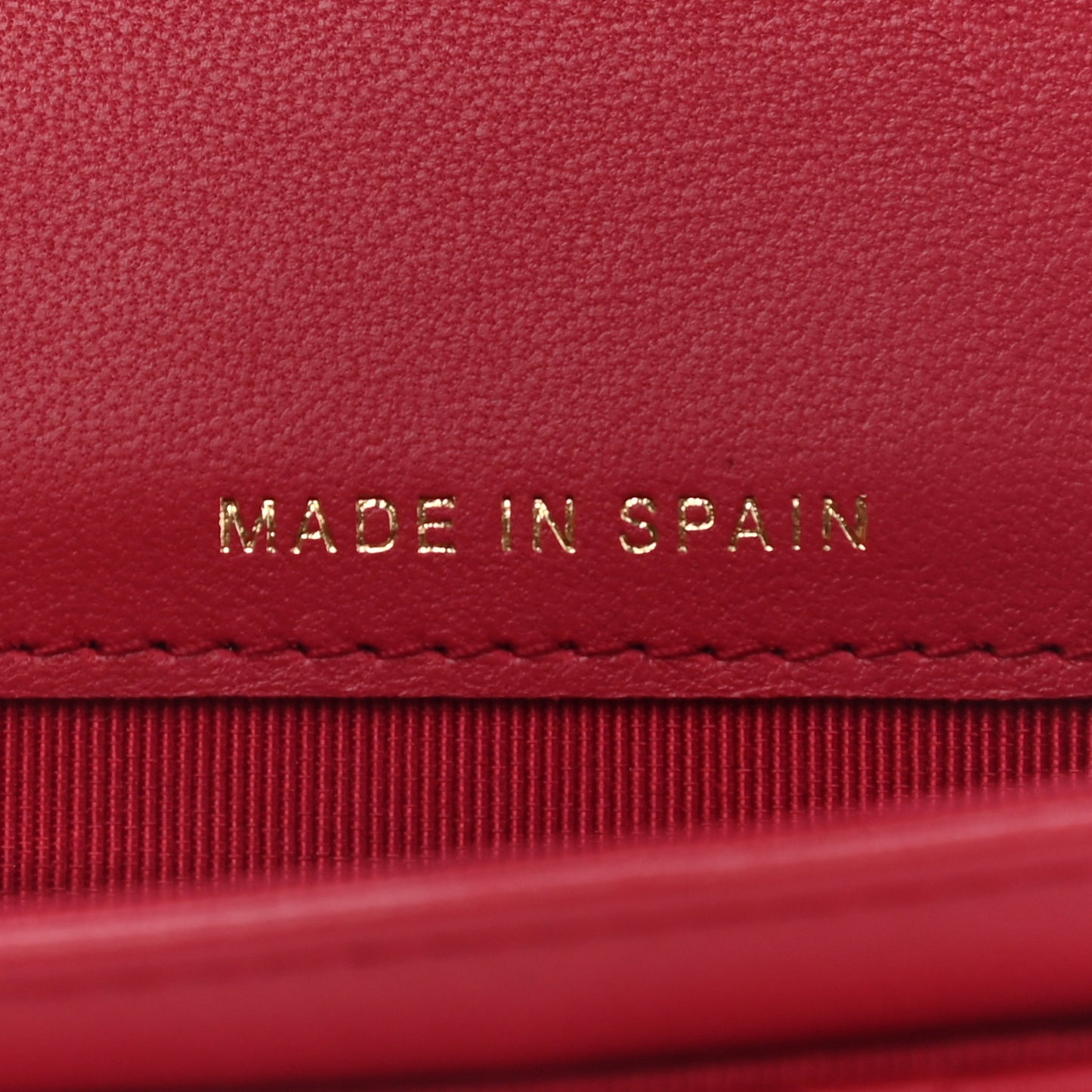 Lambskin Quilted Flap Card Holder Red