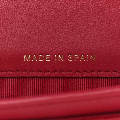 Chanel Lambskin Quilted Flap Card Holder Red 7 of 9