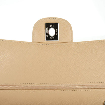 Chanel Caviar Quilted Medium Double Flap Beige Clair 6 of 8