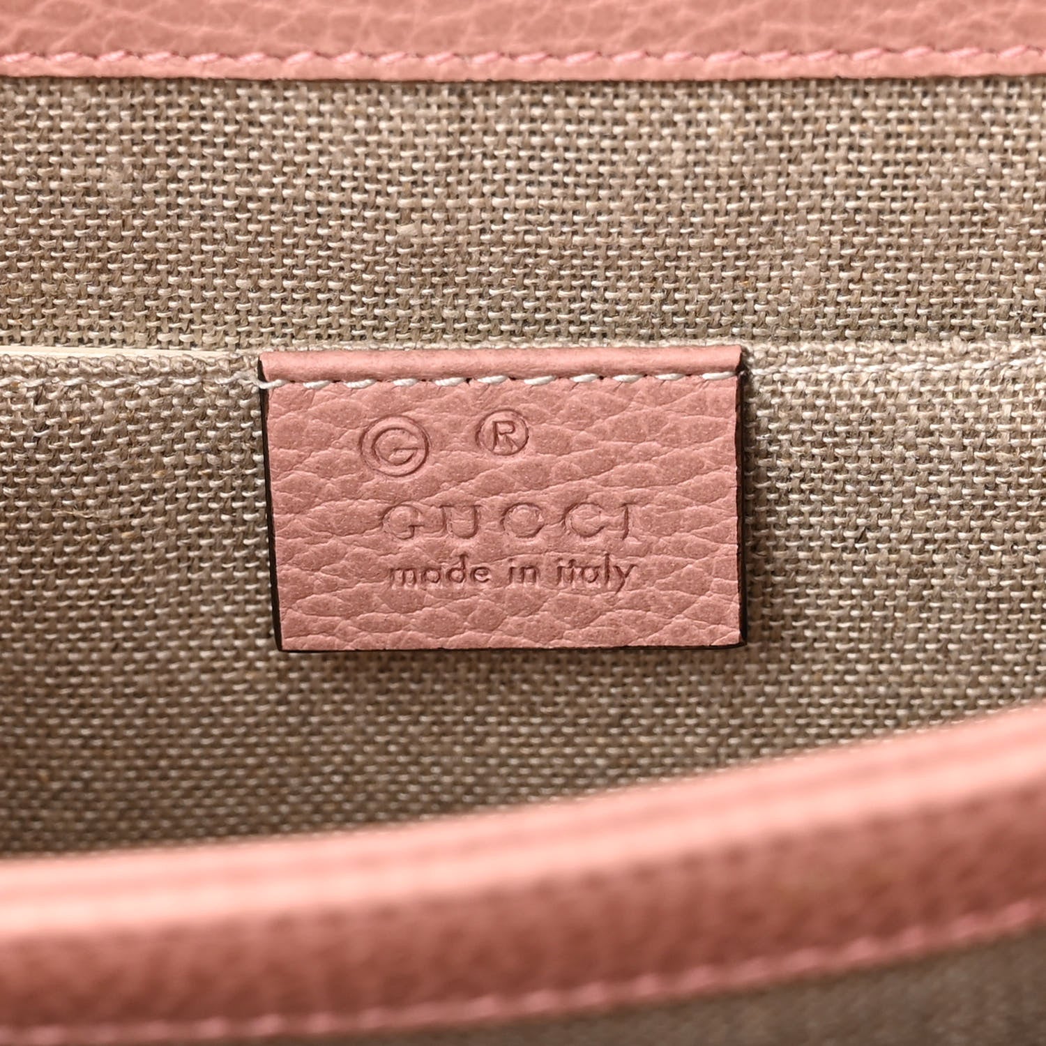 Gucci Dollar Calfskin Small Interlocking G Shoulder Bag Soft Pink 6 of 10