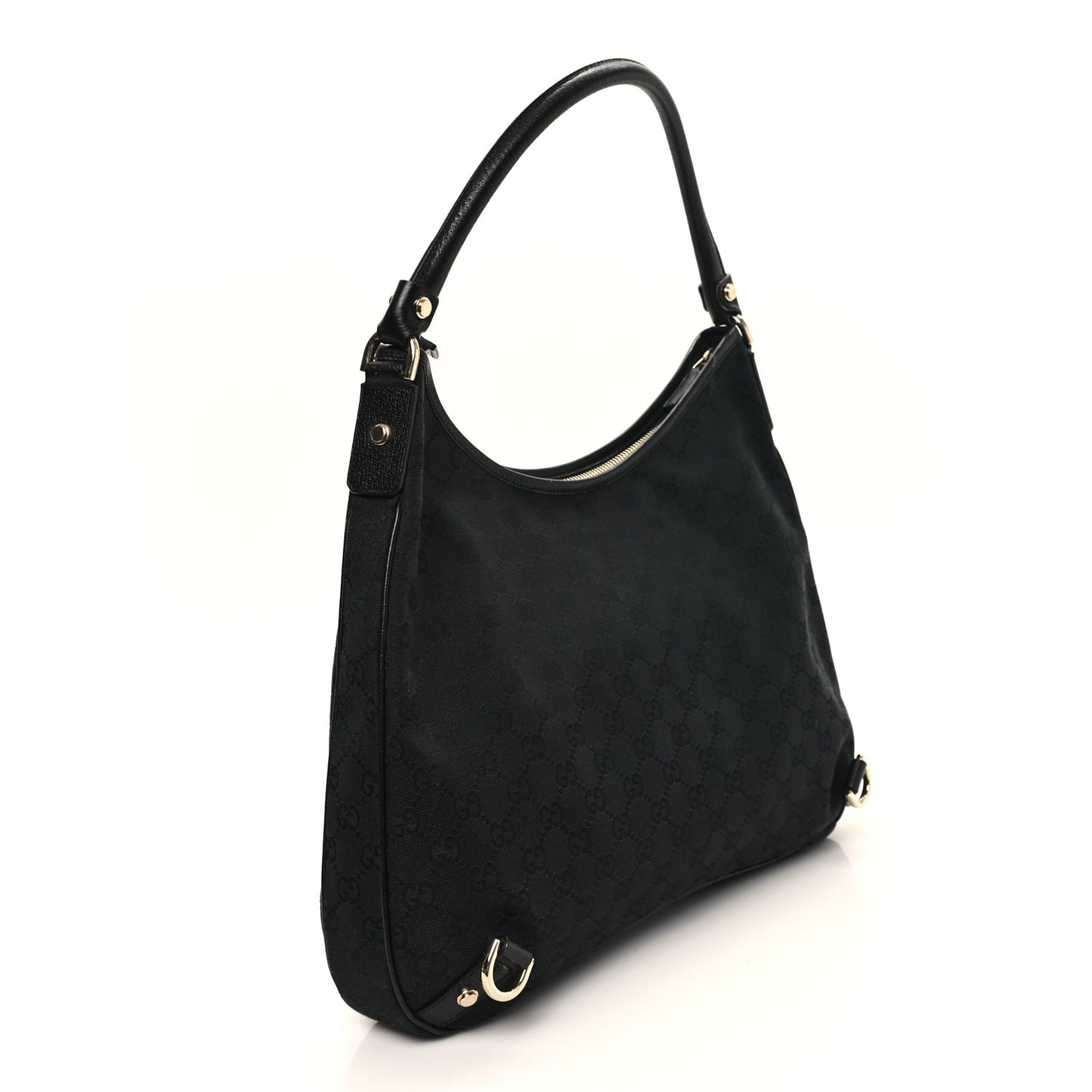 Denim Monogram Abbey D Ring Hobo Black