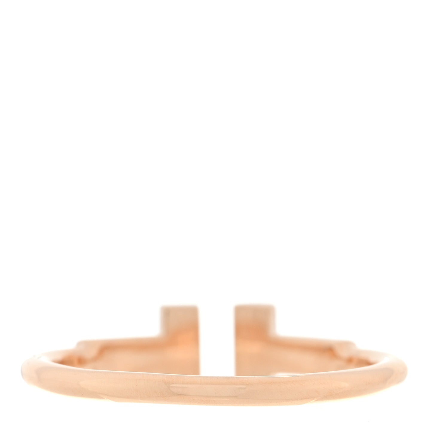 18K Rose Gold Diamond T Wire Ring 53 6.5