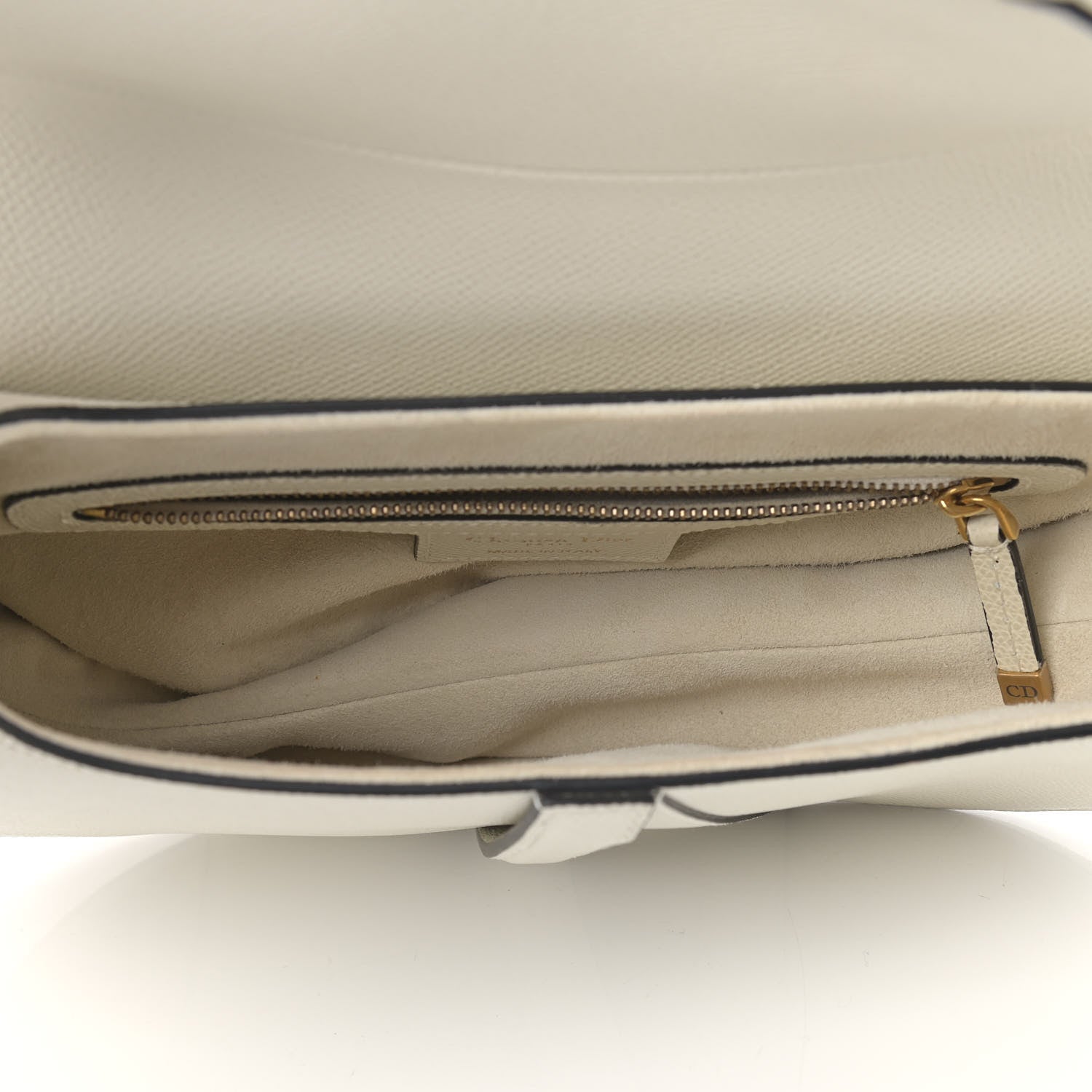 Christian Dior Grained Calfskin Saddle Bag Latte 7 of 9