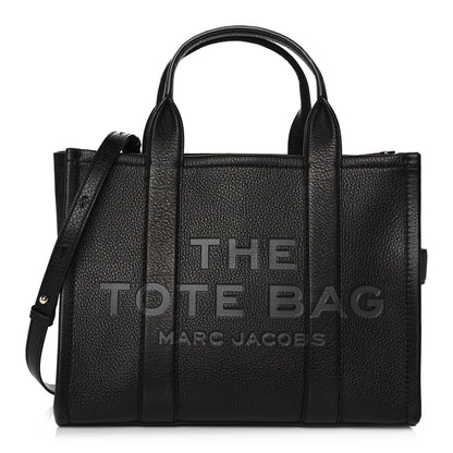 Marc Jacobs Grained Calfskin Medium The Tote Bag Black 1 of 9