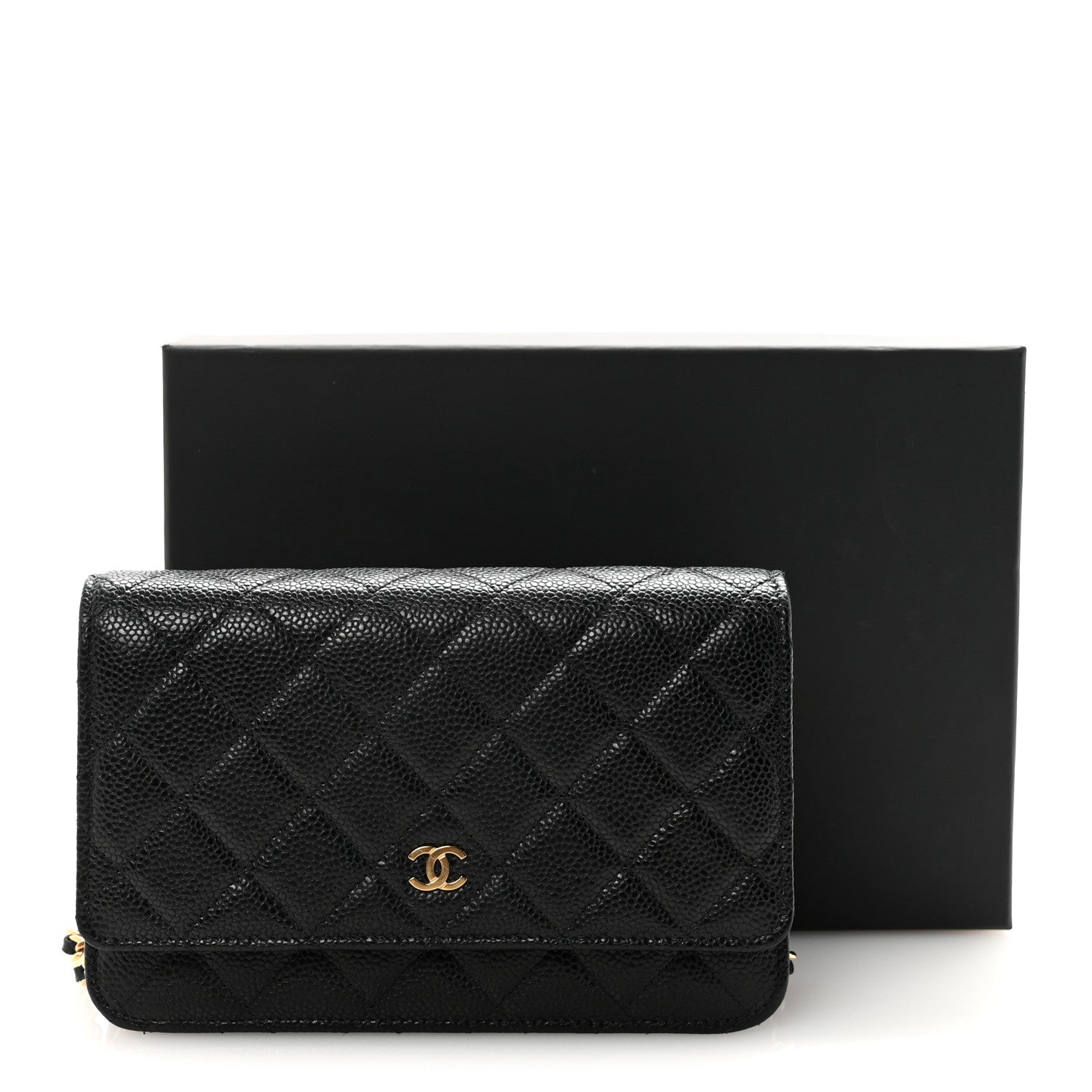 Chanel Caviar Quilted Wallet On Chain WOC Black 12 of 12
