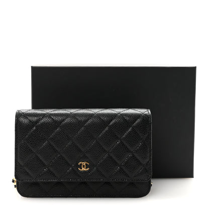 Chanel Caviar Quilted Wallet On Chain WOC Black 12 of 12