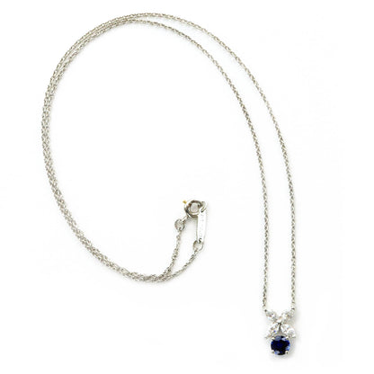 Tiffany Victoria Platinum Diamond Sapphire Pendant Necklace 1 of 6