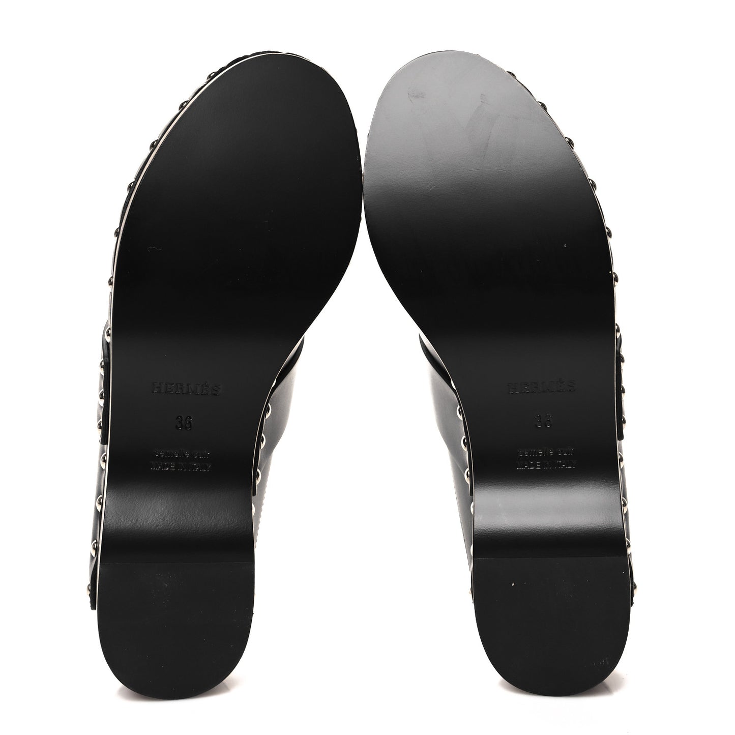 Calfskin Calya Mules 36 Black