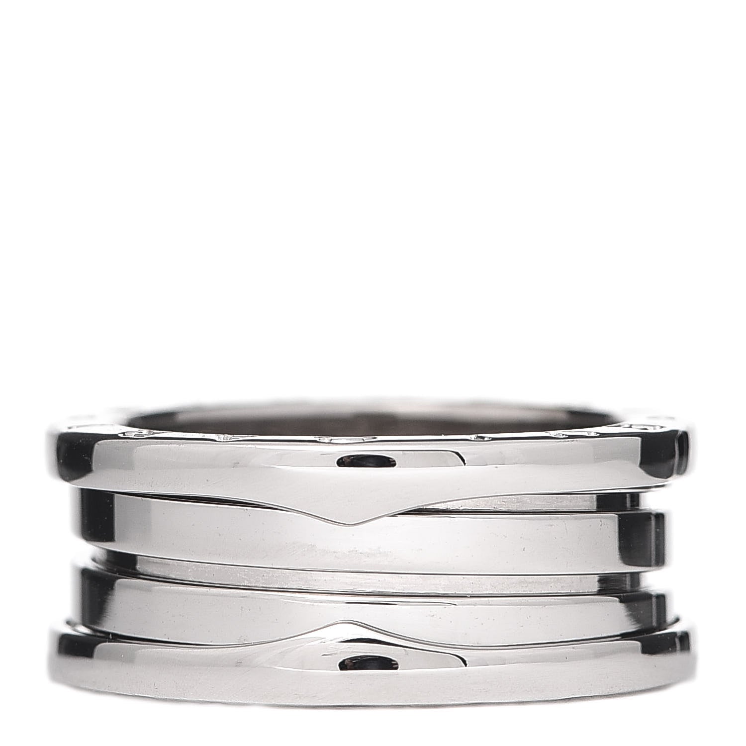 Bulgari 18K White Gold B.Zero1 Three-Band Ring 54 6.75 3 of 4