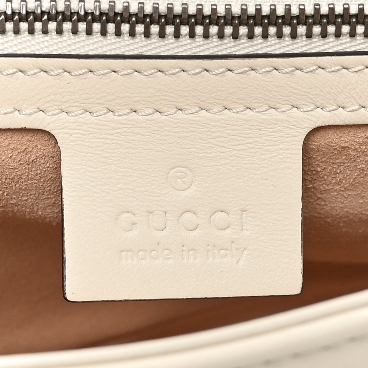 Gucci Calfskin Matelasse Small GG Marmont Shoulder Bag  White 6 of 10