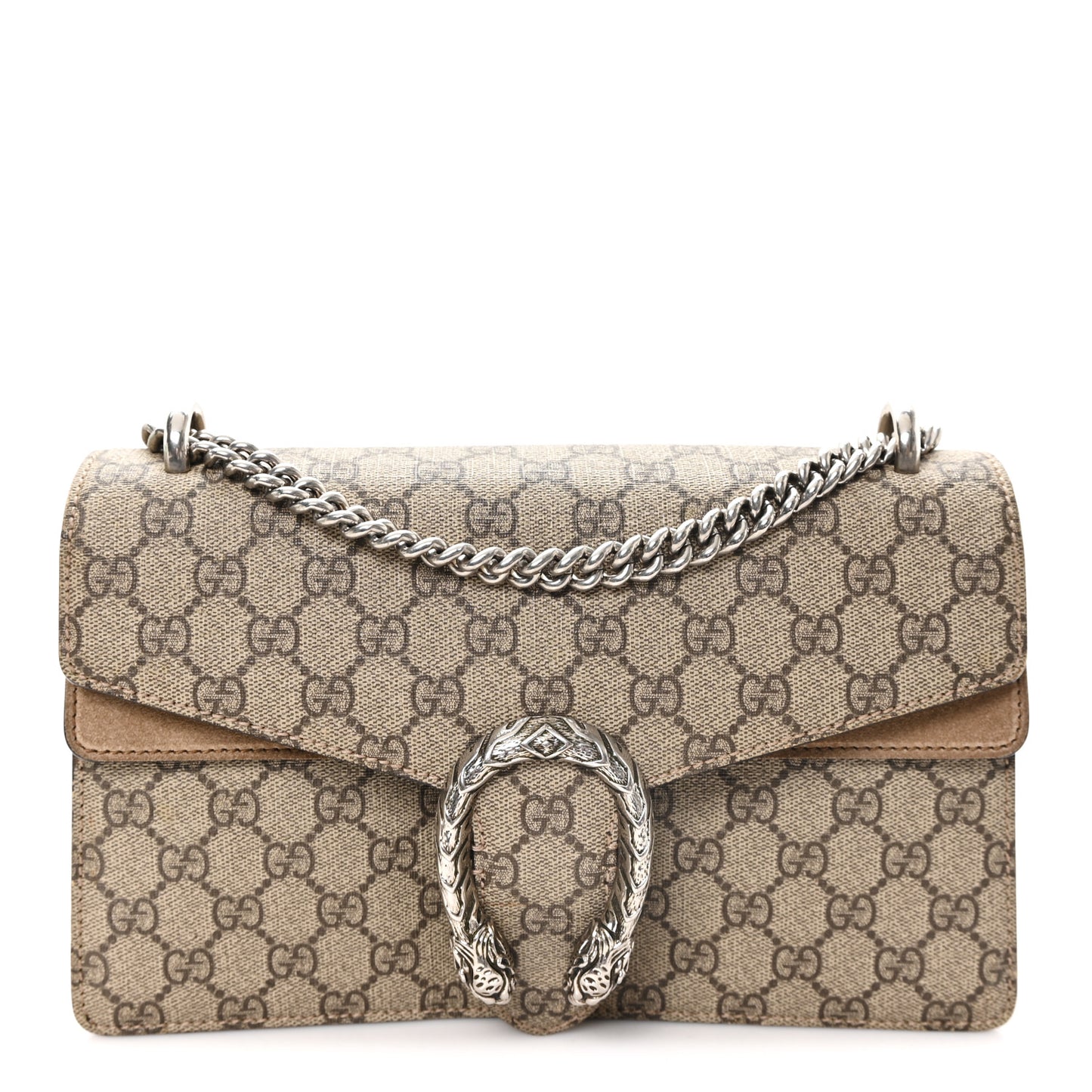 GG Supreme Monogram Small Dionysus Shoulder Bag Taupe