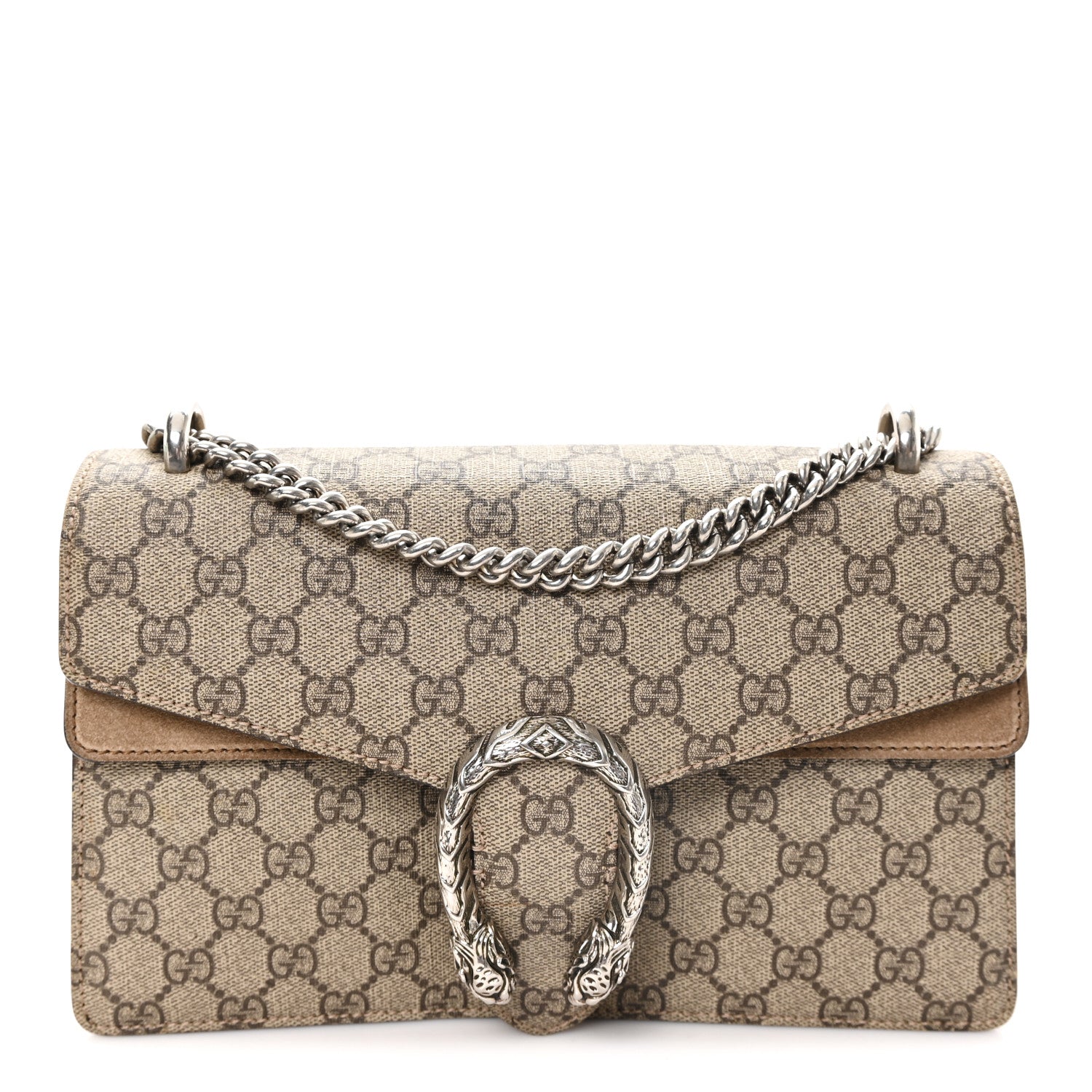 Gucci GG Supreme Monogram Small Dionysus Shoulder Bag Taupe 1 of 10
