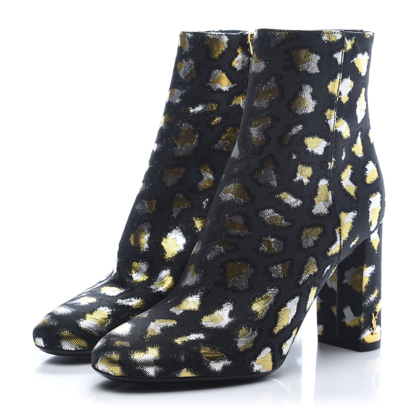 Jacquard Leopard Loulou Ankle Boots 37 Oro