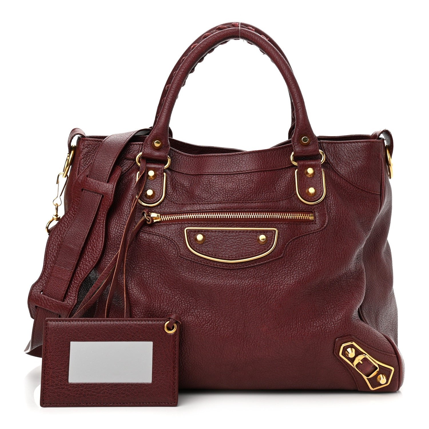 Balenciaga Chevre Gold Metallic Edge Hardware Velo Bordeaux 1 of 15