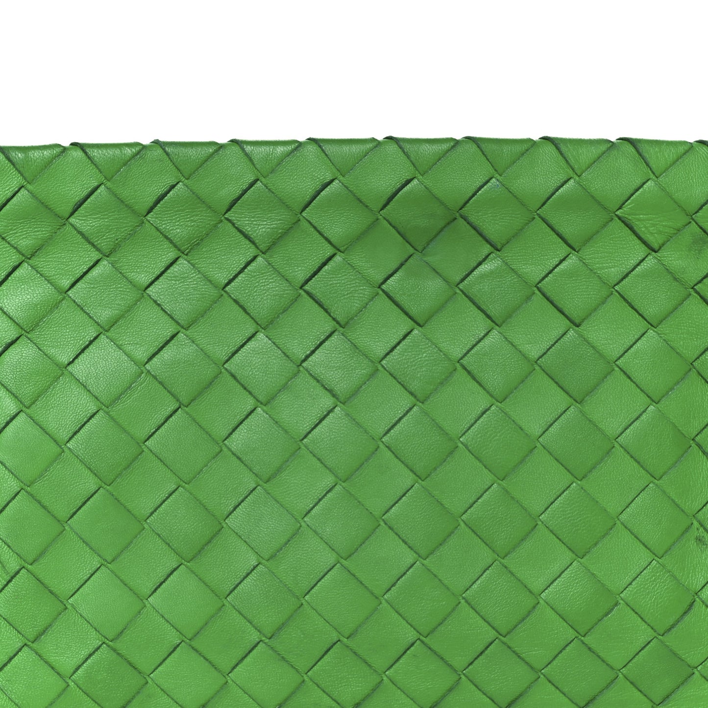 Nappa Intrecciato Flat Zip Pouch Parakeet