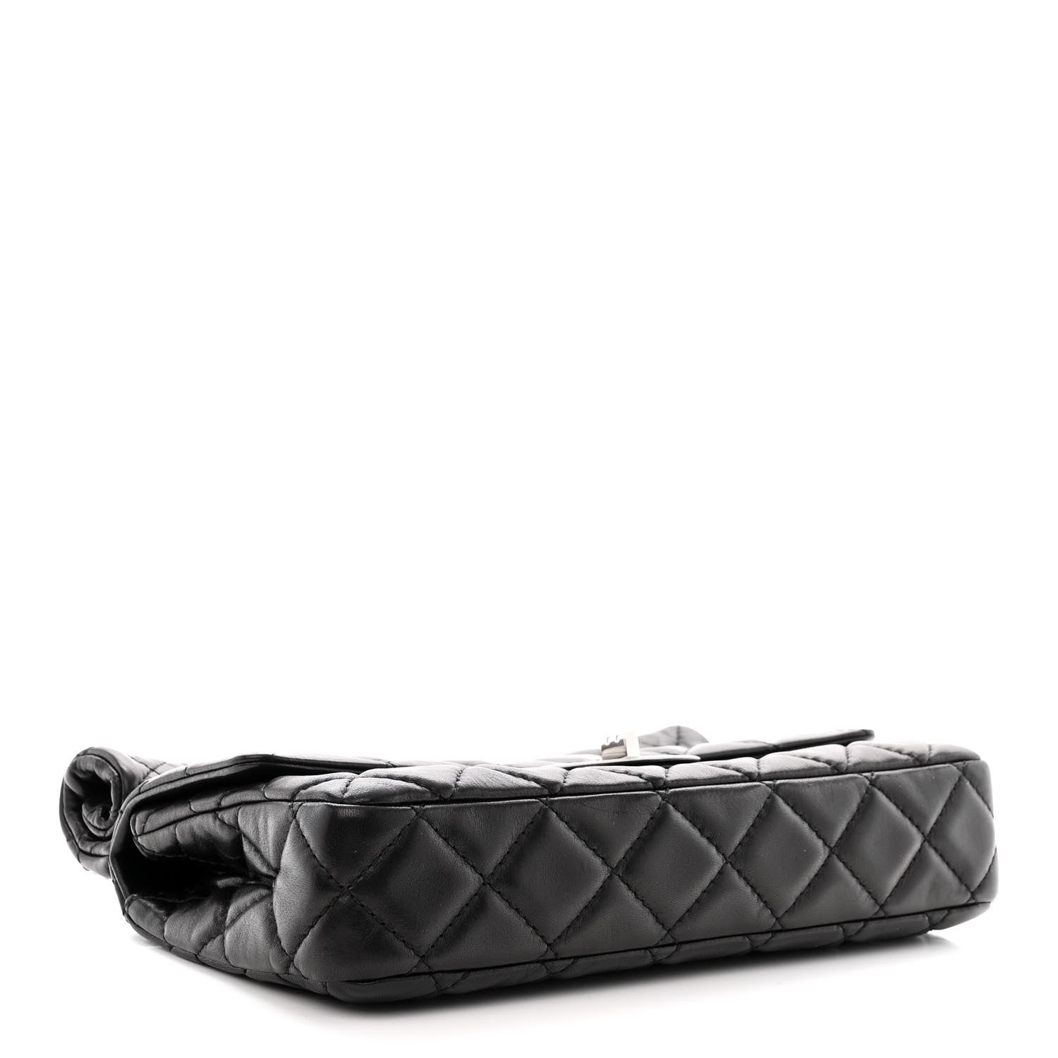 Chanel Lambskin Quilted Large Roll 2.55 Reissue Clutch Black 4 of 11