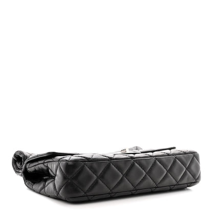 Chanel Lambskin Quilted Large Roll 2.55 Reissue Clutch Black 4 of 11