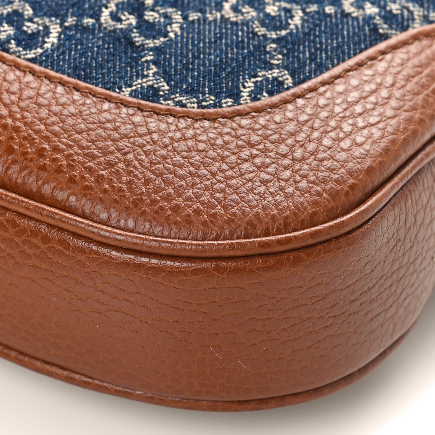 Gucci New Denim GG Monogram Calfskin Small Jackie 1961 Hobo Blue Tea Cuir 9 of 9