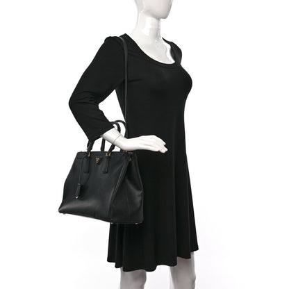 Prada Saffiano Medium Galleria Double Zip Tote Black 2 of 8